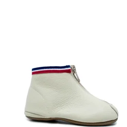 PèPè Pepe Greige Leather Ribbon Zipper Bootie Outlet