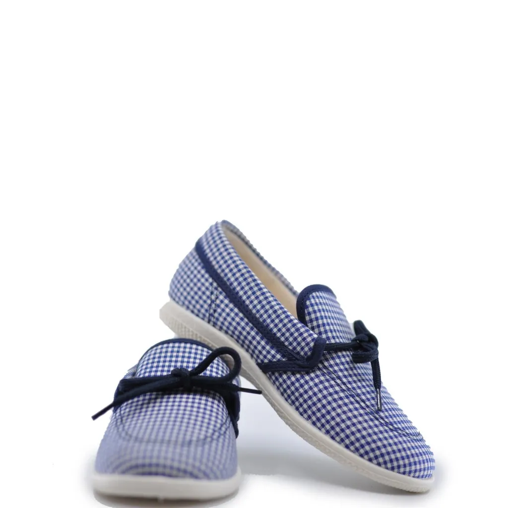PèPè Pepe Navy Gingham Boat Shoe Discount