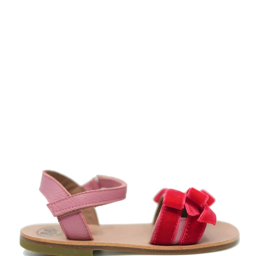 PèPè Pepe Red Velvet Bow Sandal Hot