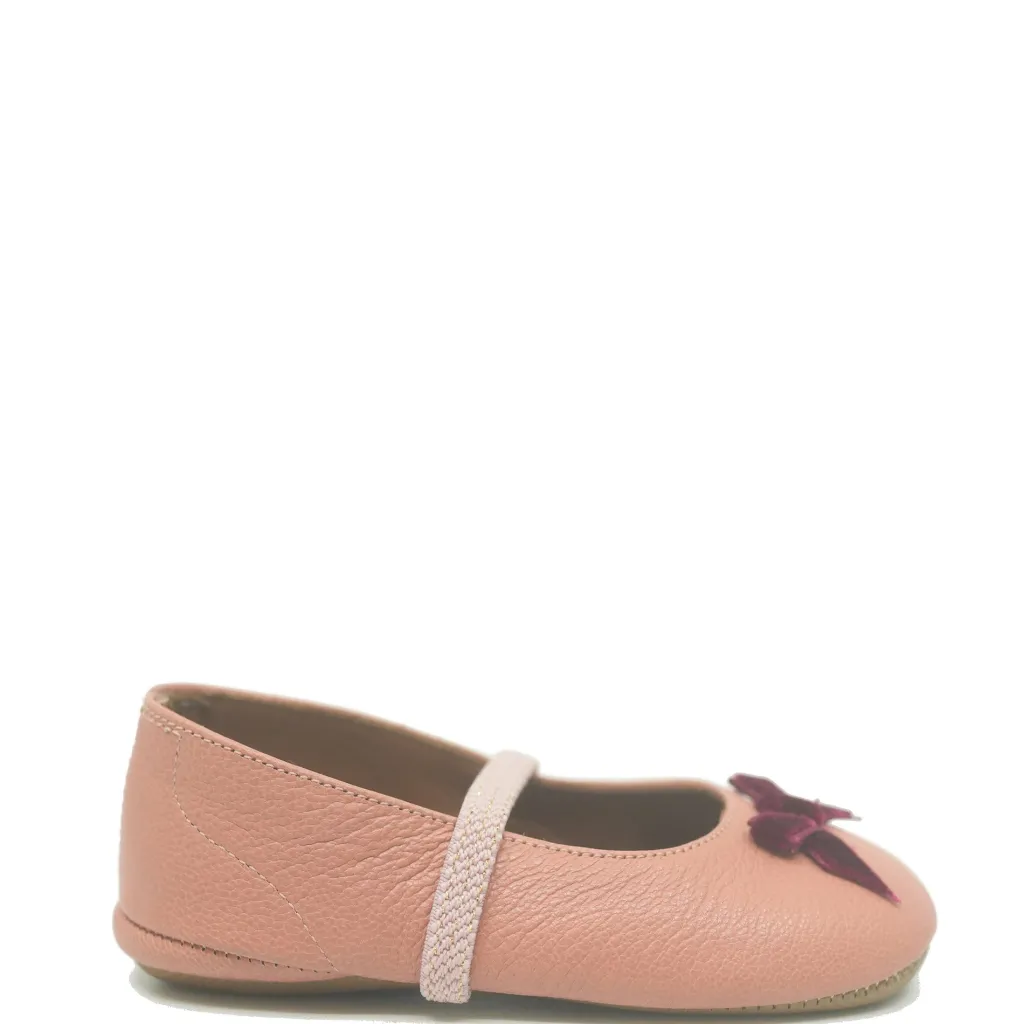 PèPè Pepe Rose and Wine Bow Baby Loafer Clearance