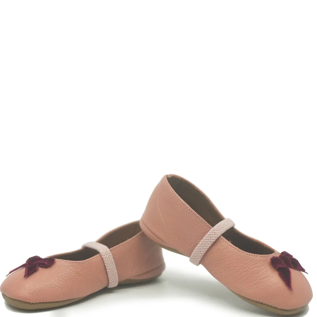 PèPè Pepe Rose and Wine Bow Baby Loafer Clearance