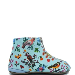 PèPè Pepe Turquoise Birds Zipper Bootie New