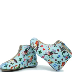 PèPè Pepe Turquoise Birds Zipper Bootie New