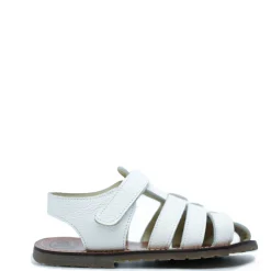 PèPè Pepe White Closed Toe Velcro Sandal Discount