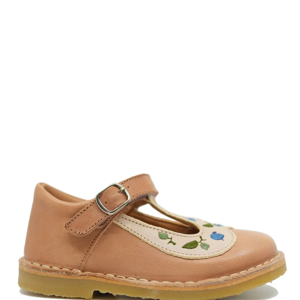 Petit Nord Blueberry Velcro T Strap Shoe New