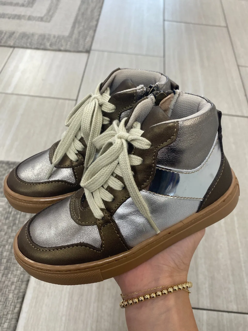 Petit Nord Space Leather Zipper Mid Sneaker Sale