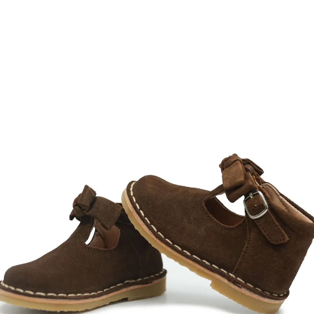 Petit Nord Teddy Bow T Strap Baby Shoe New