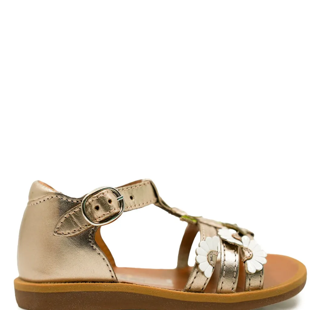 Pom D'Api Champagne Flower Baby Sandal Discount