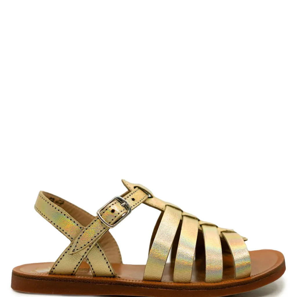 Pom D'Api Gold Iridescent Sandal Outlet