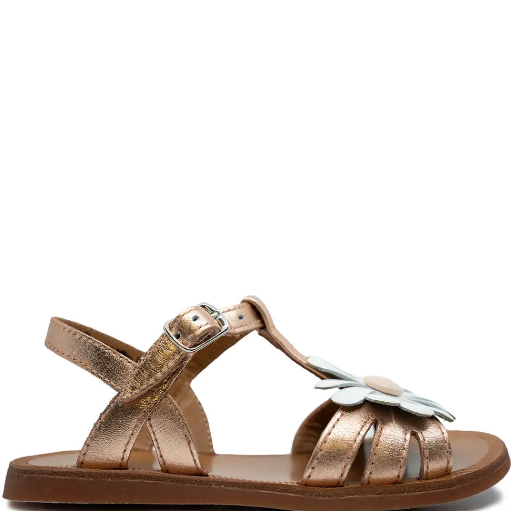 Pom D'Api Rose Gold Flower Sandel Sale