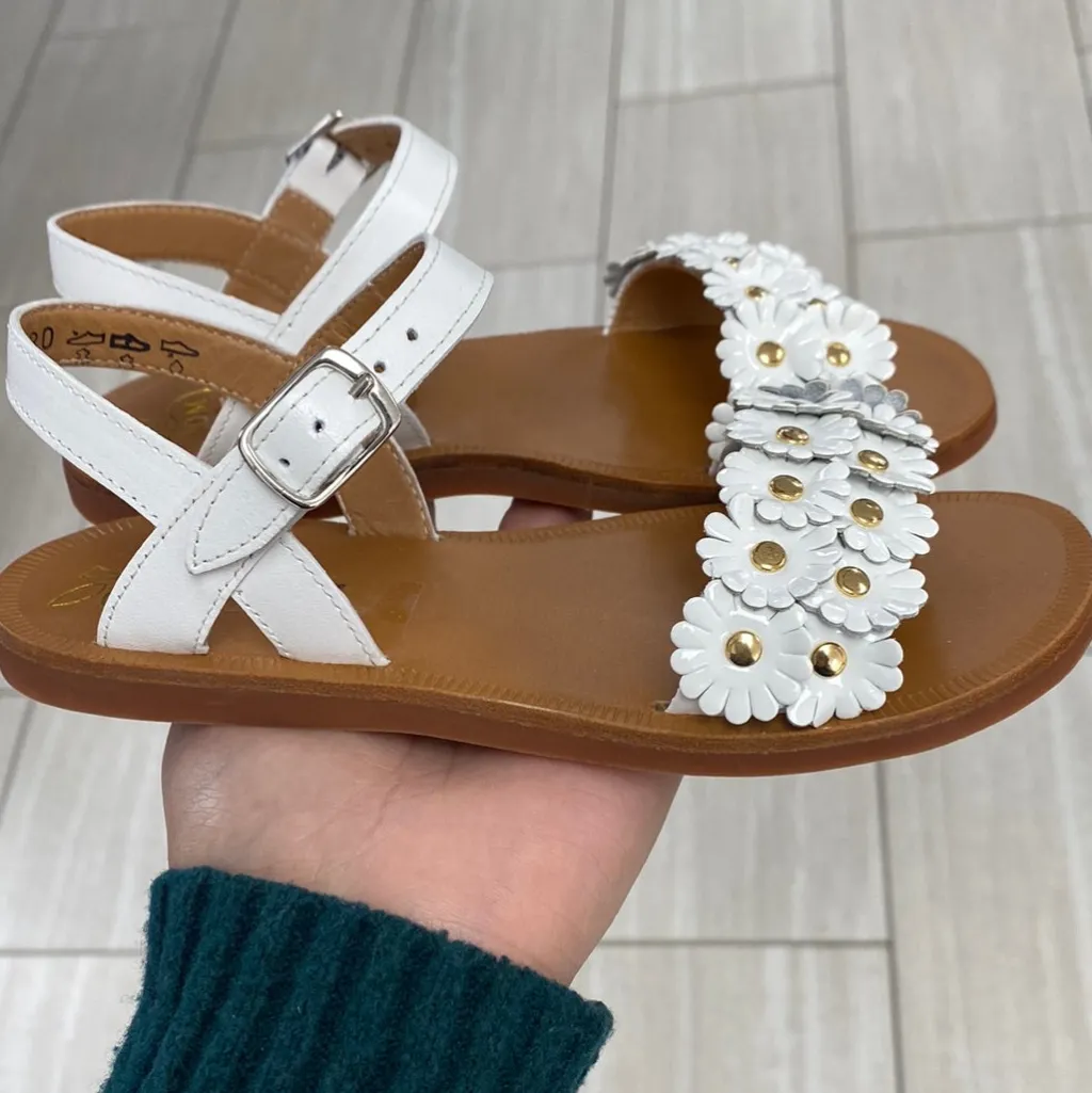 Pom D'Api White Sunflower Sandal Sale