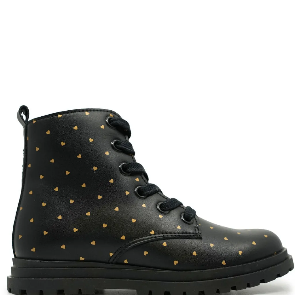 Porte Black and Gold Heart Boot Sale