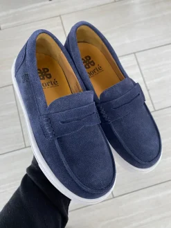 Porte Navy Suede Penny Dress Sneaker Hot