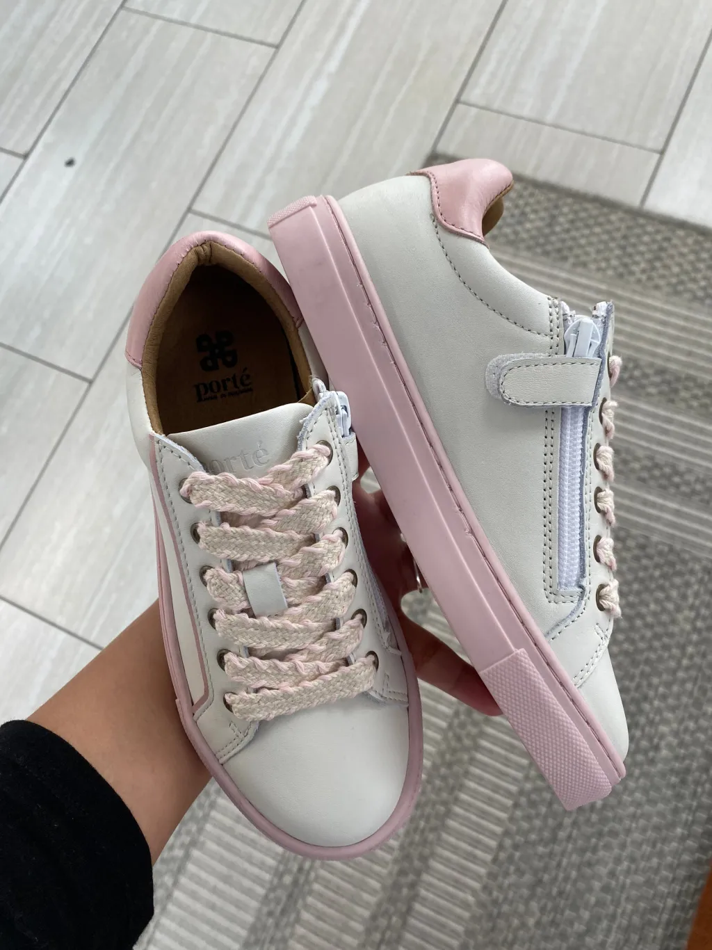 Porte Pink and White Sneaker Sale