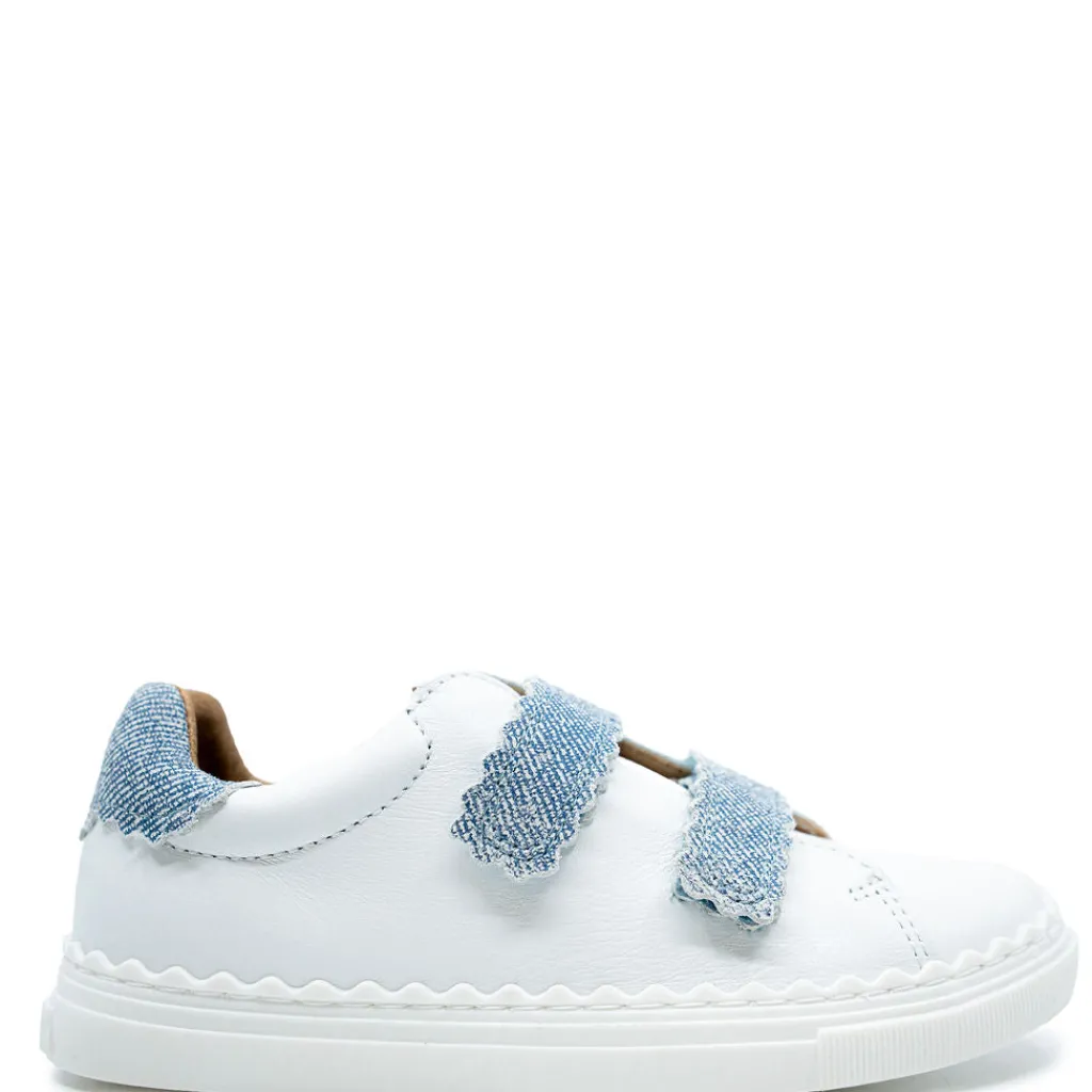 Porte Scalloped Denim Velcro Sneaker Outlet