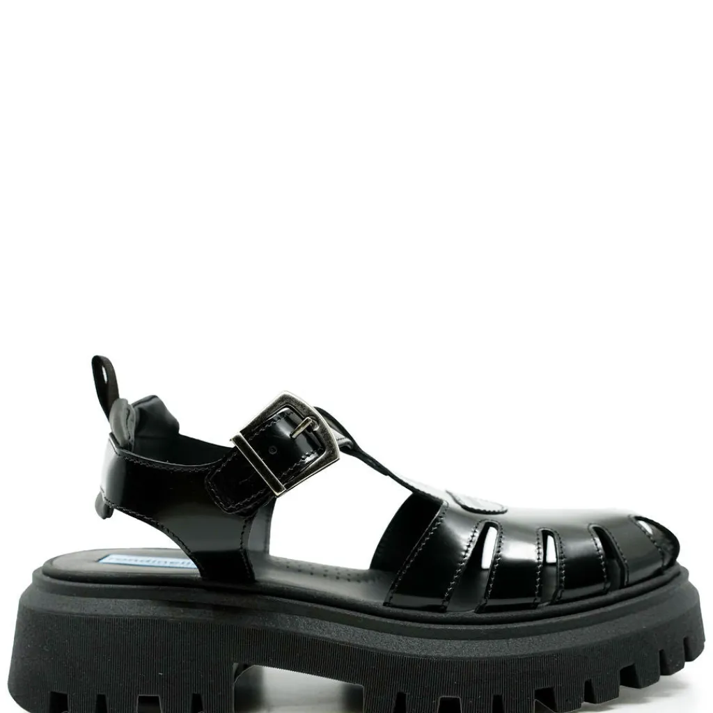 Rondinella Black Gladiator Chunky Sandal Clearance