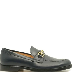 Rondinella Navy Leather Buckle Dress Shoe Online