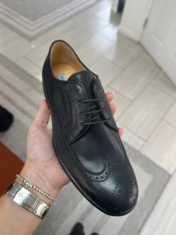 Rondinella Navy Wingtip Dress Shoe Fashion