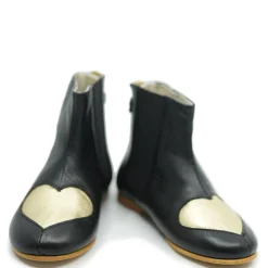 Sonatina Black and Gold Heart Zipper Boot Best