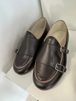 Sonatina Coffee Double Monk Loafer Outlet