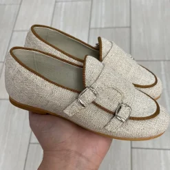Sonatina Linen Double Monk Loafer Sale