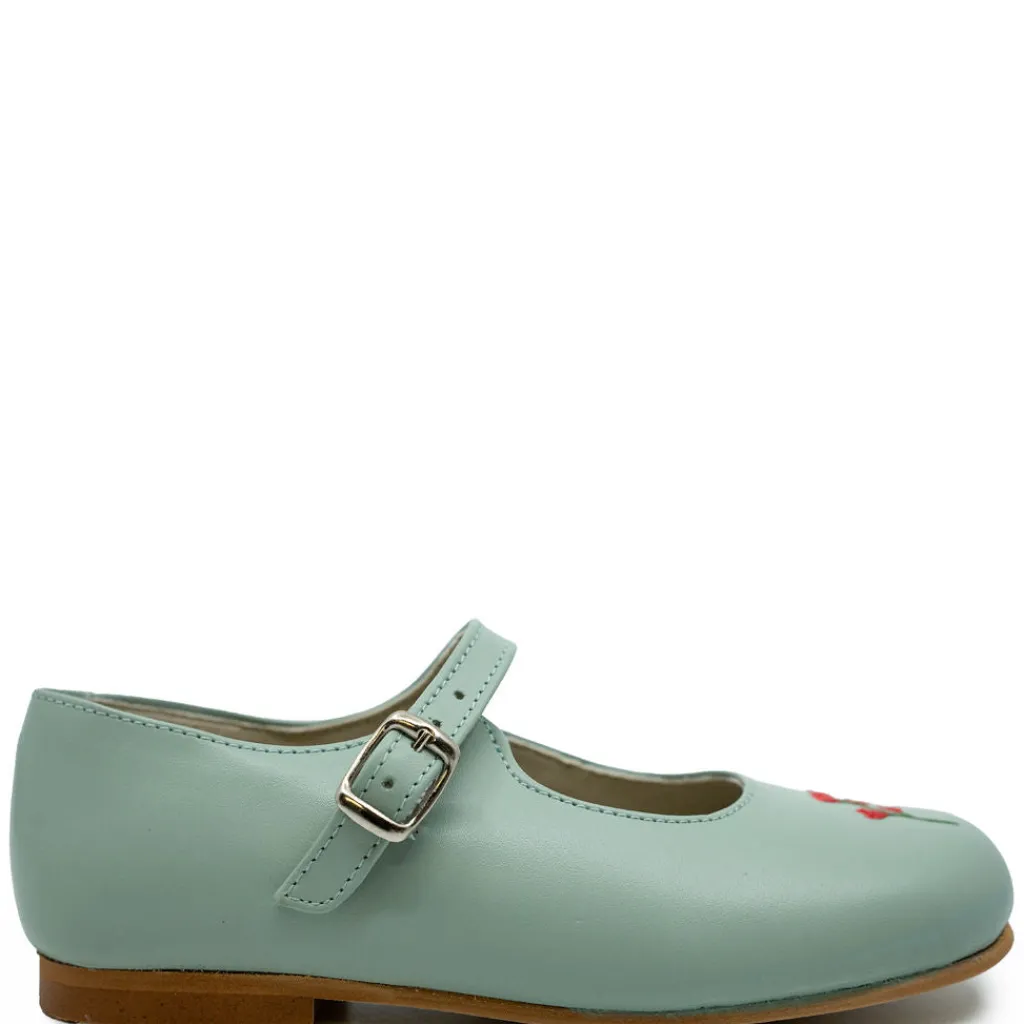 Sonatina Mint Embroidered Mary Jane Discount