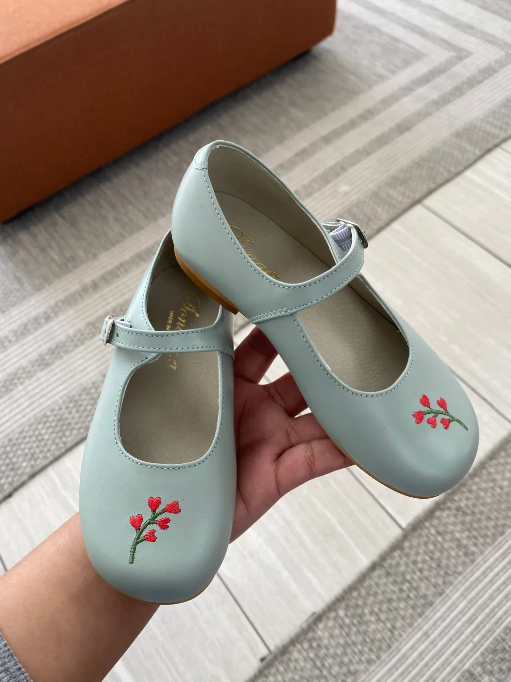 Sonatina Mint Embroidered Mary Jane Discount