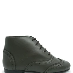 Sonatina Olive Wingtip Lace Up Bootie Discount