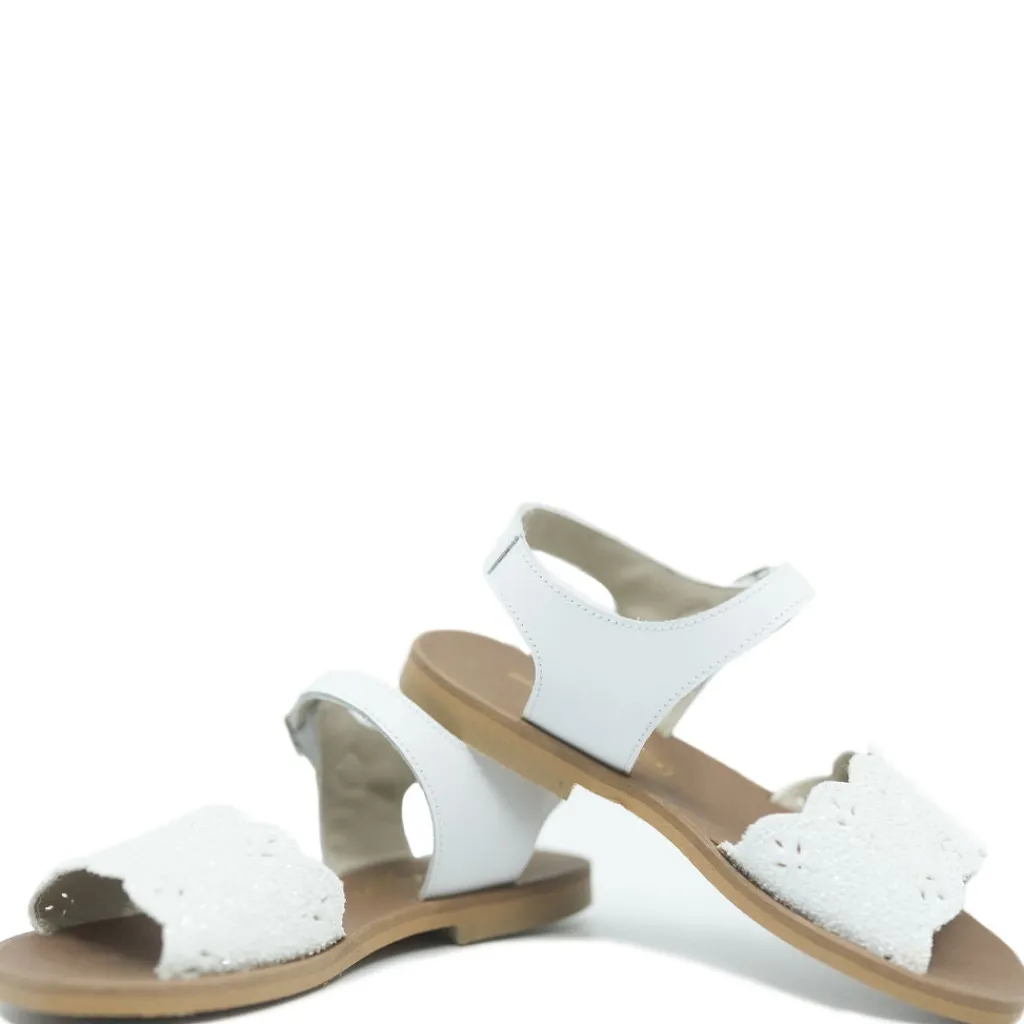 Sonatina White Glitter Strap Sandal Online