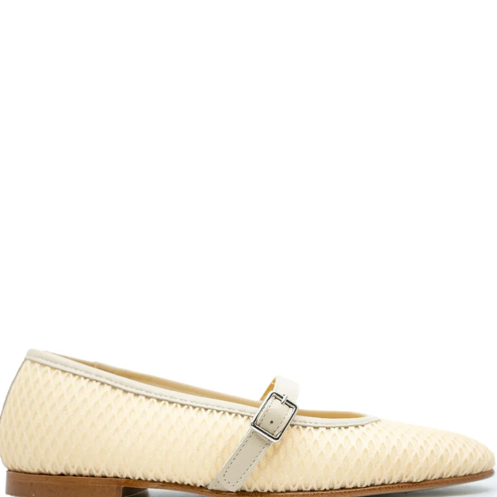 Spain+Co Beige Mesh Strap Flat Discount