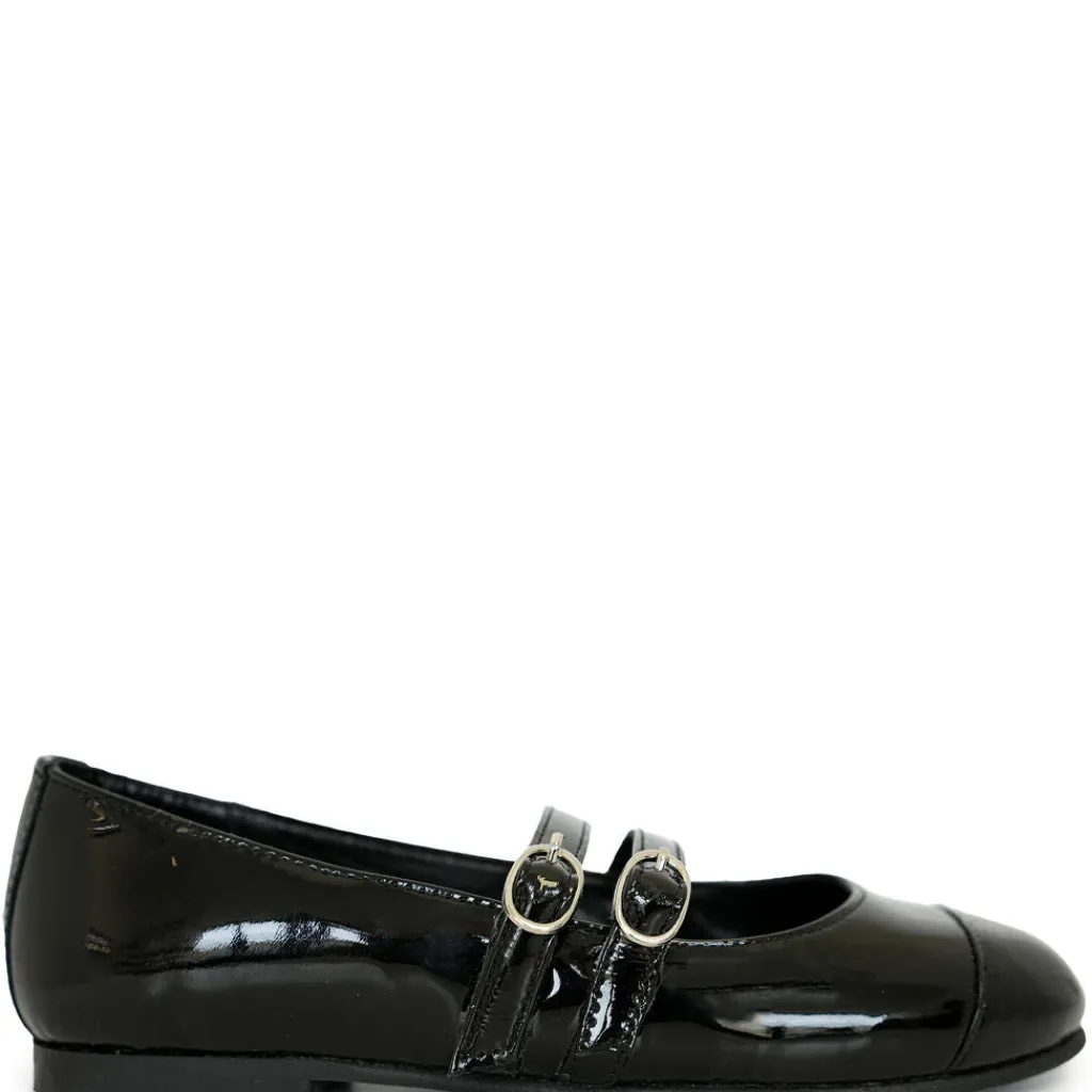 Spain+Co Black Patent Double Strap Mary Jane Discount