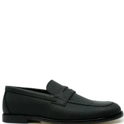 Spain+Co Black Textured Penny Dress Shoe Fashion