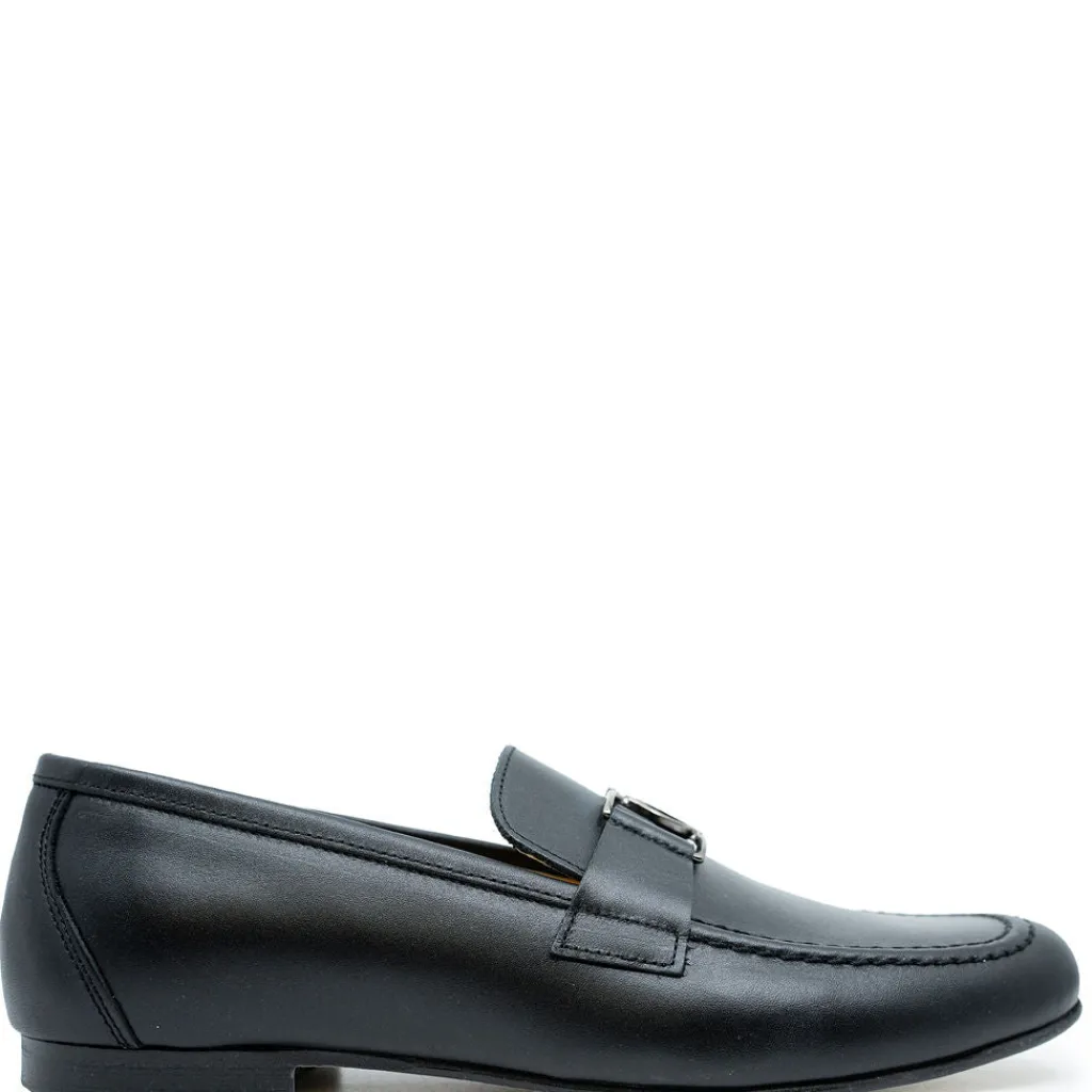 Spain+Co Black Todd Buckle Loafer Clearance