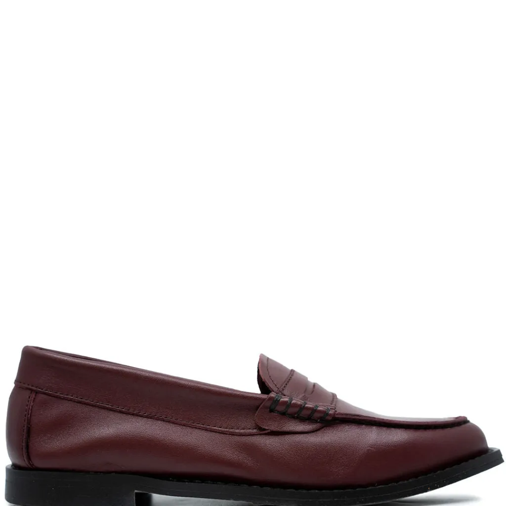 Spain+Co Burgundy Penny Loafer Best