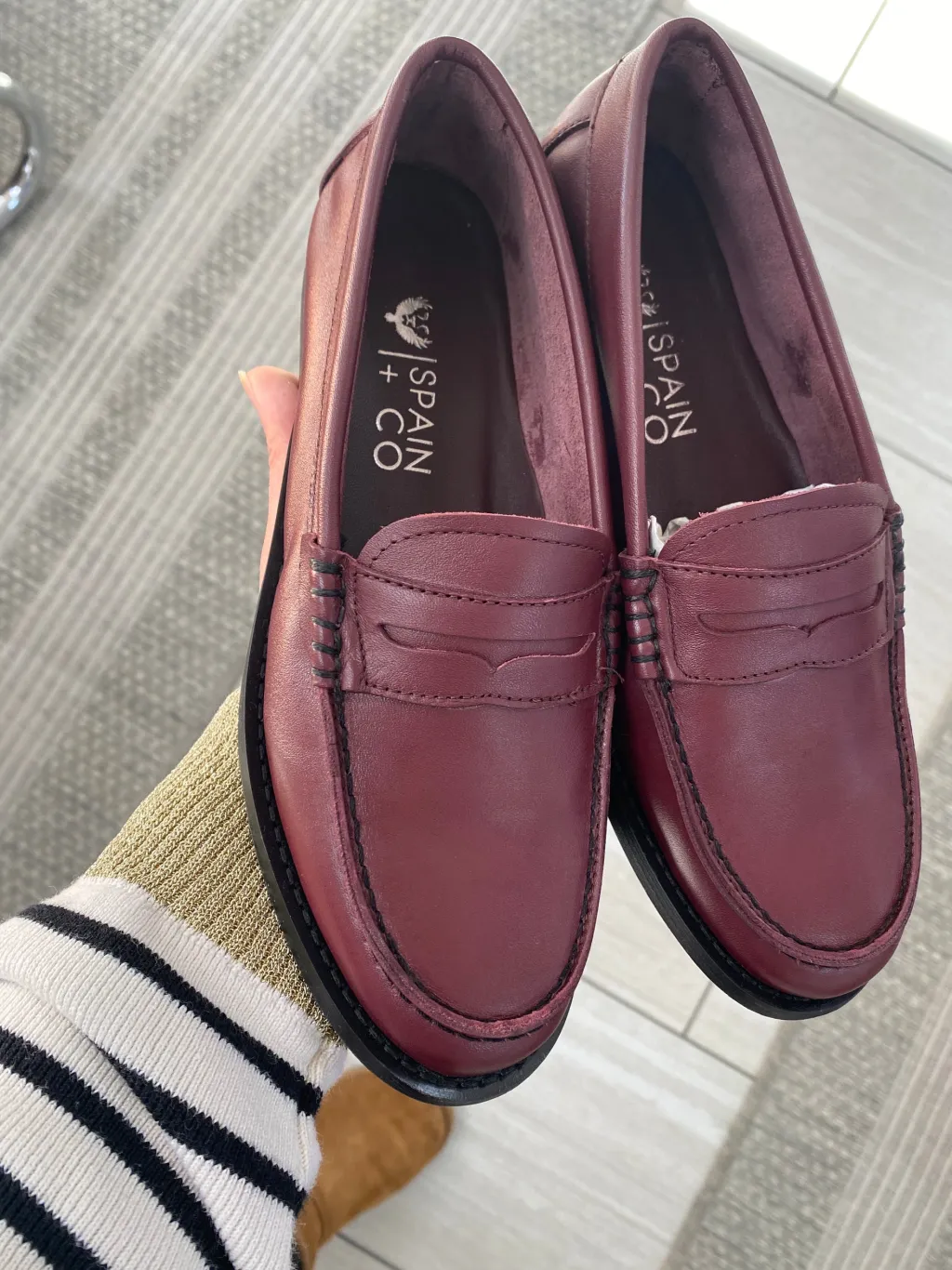 Spain+Co Burgundy Penny Loafer Best