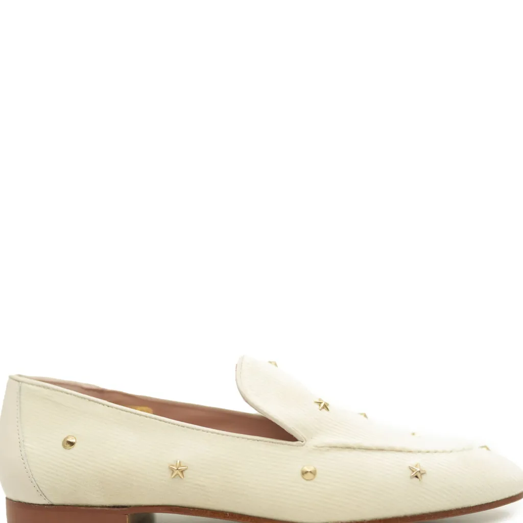 Spain+Co Cream Corduroy Stone Loafer Online