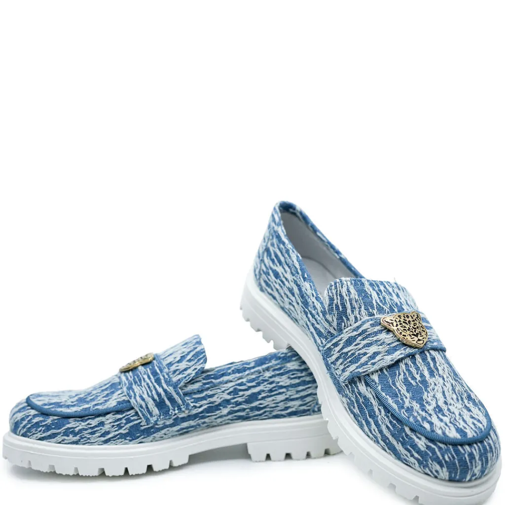 Spain+Co Jean Tiger Chunky Loafer Sale