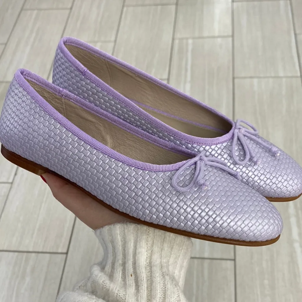 Spain+Co Lilac Basketweave Ballet Flat Outlet