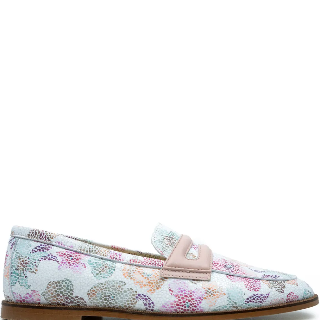 Spain+Co Pink Floral Penny Loafer Best