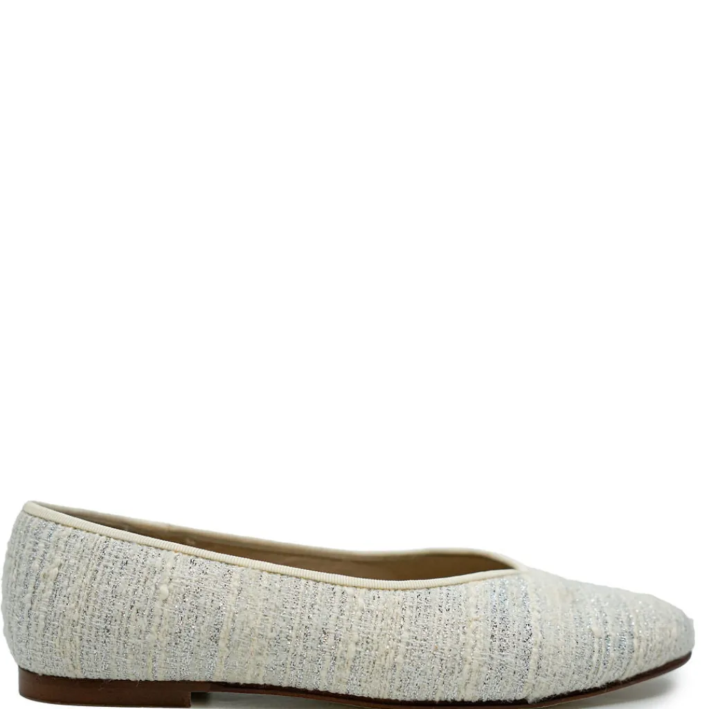 Spain+Co Silver Tweed V Flat Online
