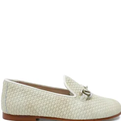 Spain+Co Taupe Stamped Buckle Loafer Discount