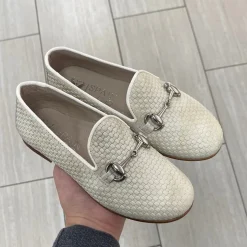 Spain+Co Taupe Stamped Buckle Loafer Discount