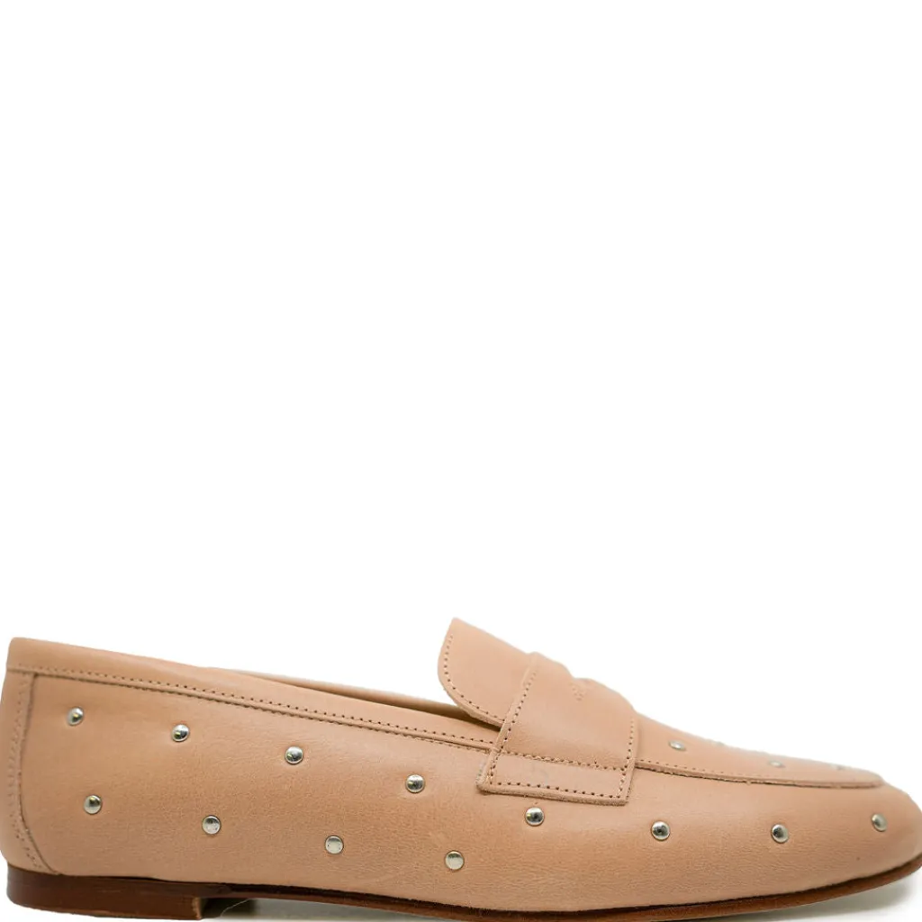 Spain+Co Toffee Studded Penny Shoe Clearance