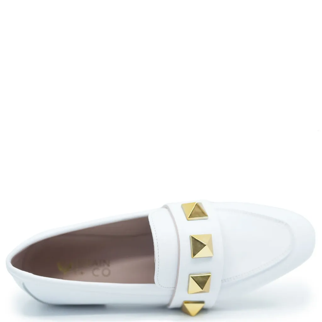 Spain+Co White Stud Loafer New