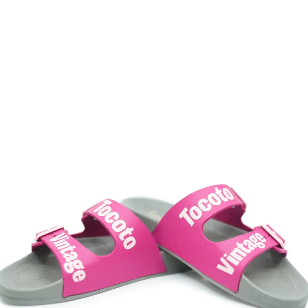 Tocoto Vintage Tocoto Pink Buckle Slide Fashion