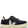 Veja Black and Gold Velcro Sneaker Discount
