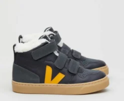 Veja Black Ouro Fur Hi Top Sneaker New