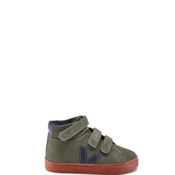 Veja Hunter Green Suede Hi Top Velcro Sneaker Online