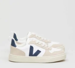 Veja White and Navy V10 Sneaker Discount