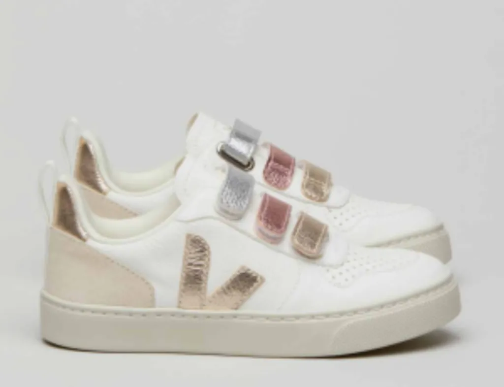 Veja White Multico Shiny Velcro Sneaker Sale